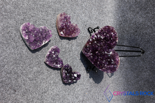 Heart-Shaped Amethyst Cluster